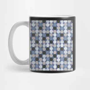 Midcentury Modern Dots - Shades of Blue and Gray Palette Mug